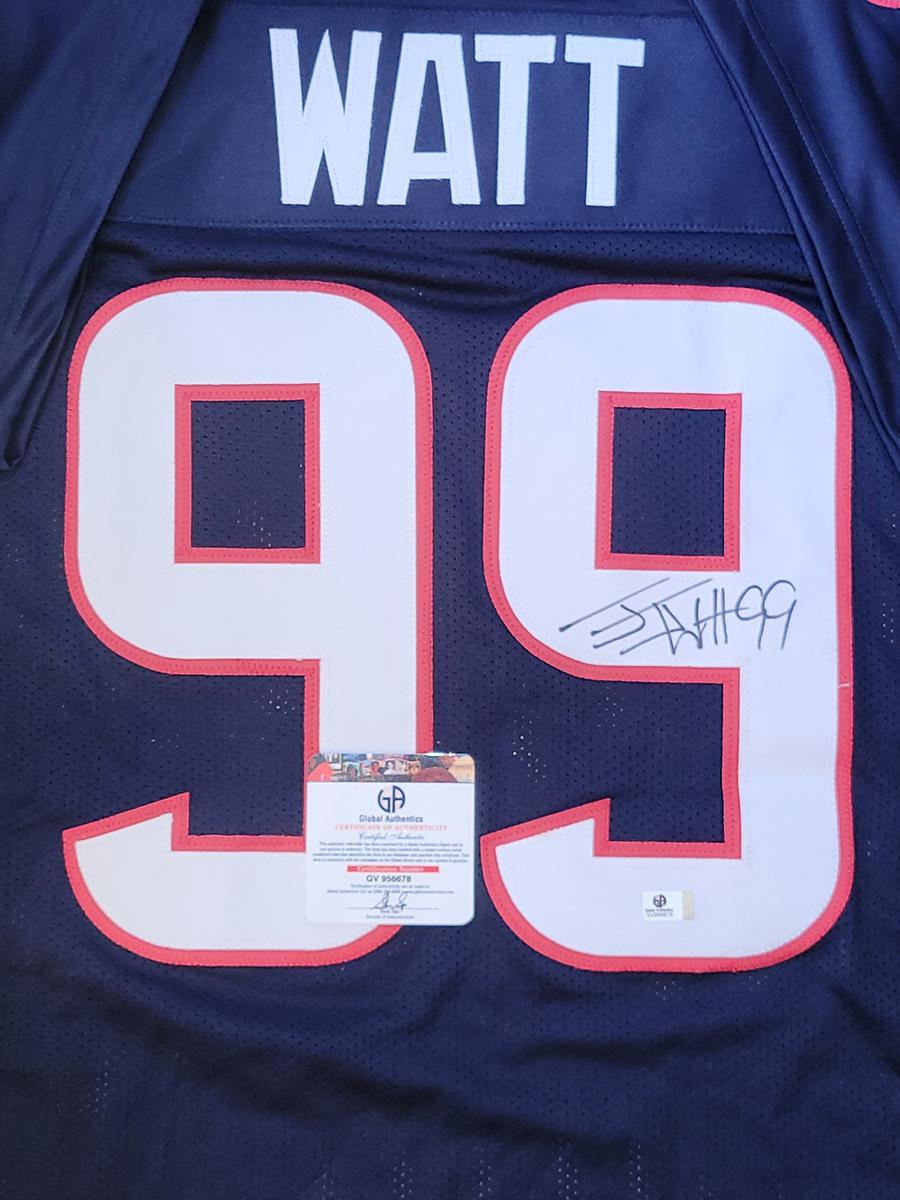J. J. Watt Houston Texans Autographed Custom Football Jersey GA coa