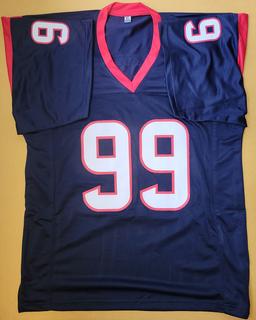 J. J. Watt Houston Texans Autographed Custom Football Jersey GA coa
