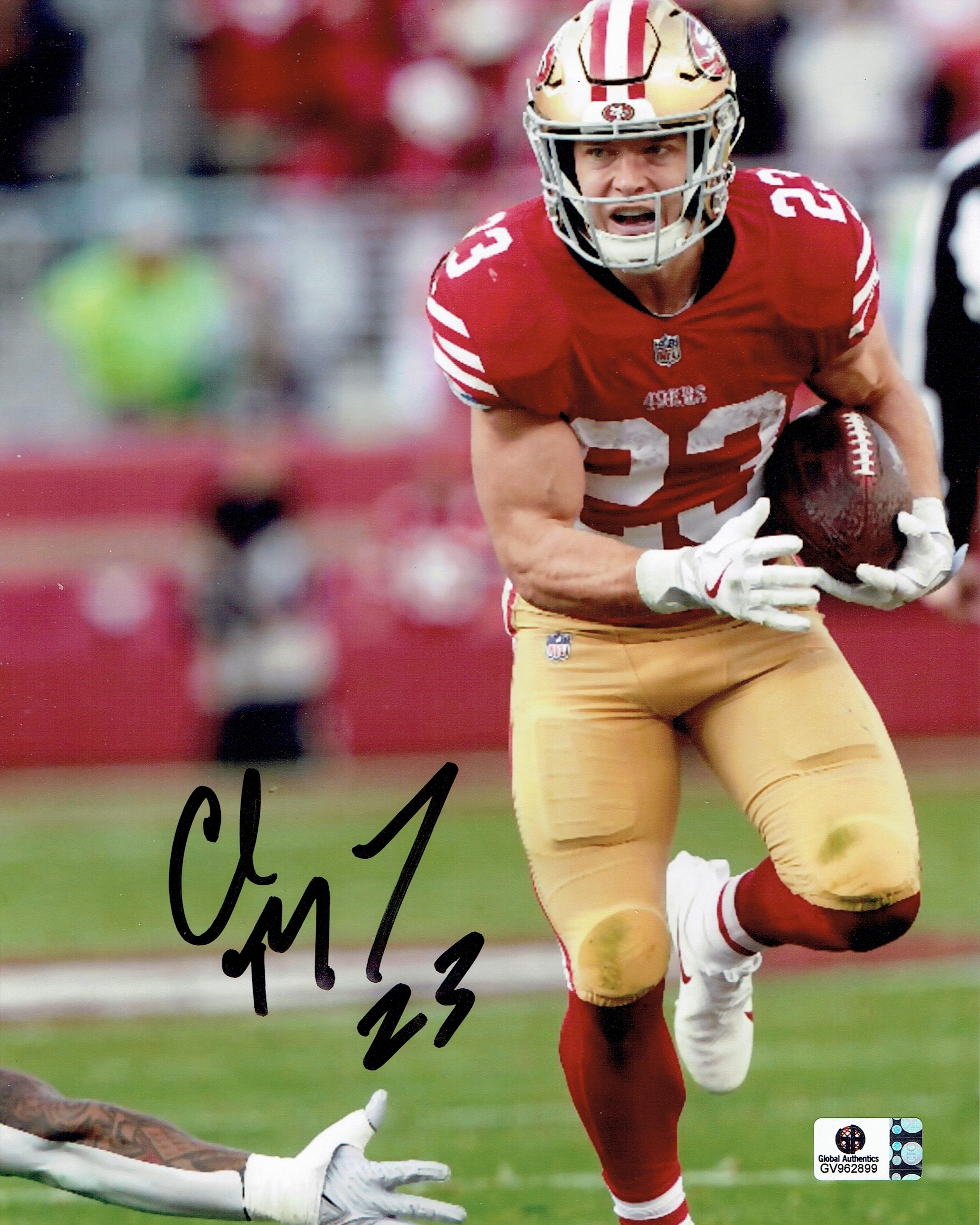 Christian McCaffery San Francisco 49ers Autographed 8x10 Photo GA coa  *2