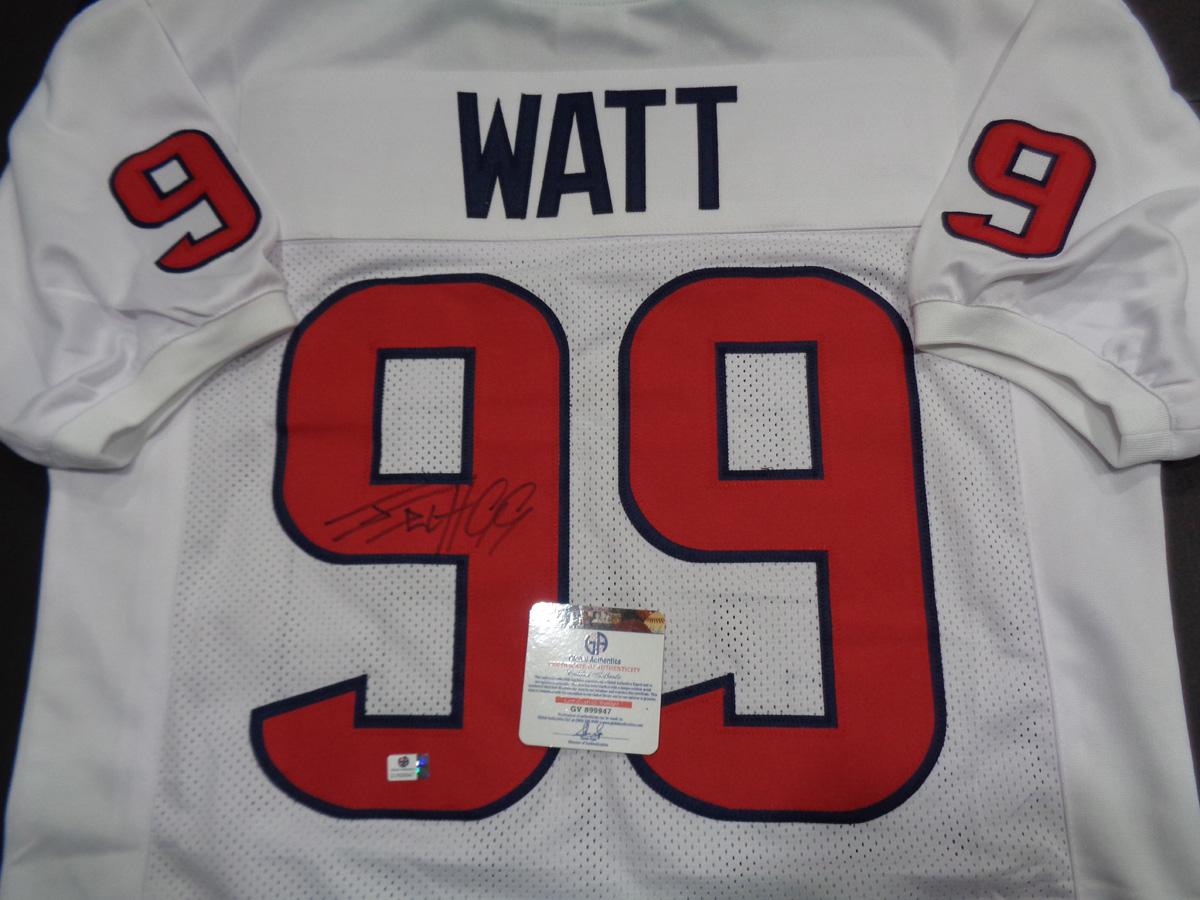 J.J. Watt Houston Texans Autographed Custom Football Jersey GA coa