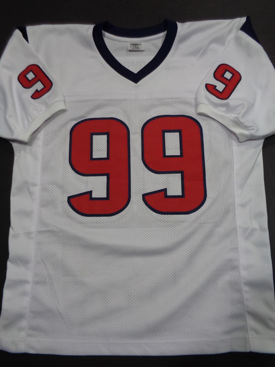 J.J. Watt Houston Texans Autographed Custom Football Jersey GA coa