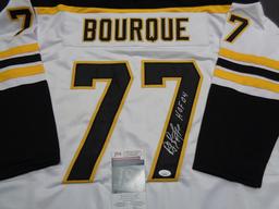 Ray Bourque Boston Bruins Autographed & Inscribed Custom Hockey Jersey JSA W coa