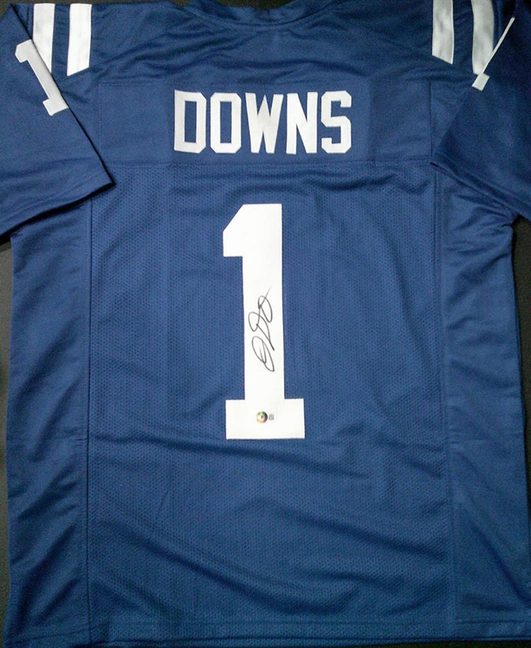 Josh Downs Indianapolis Colts Autographed Custom Football Jersey Beckett Hologram