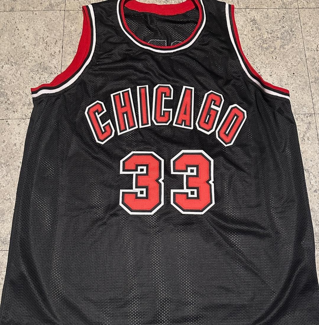 Scottie Pippen Chicago Bulls Autographed Custom Basketball Jersey coa