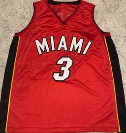 Dwayne Wade Miami Heat Autographed Custom Basketball Jersey coa