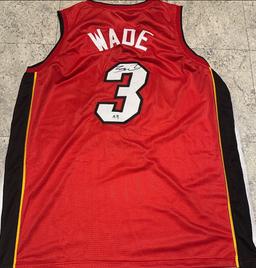 Dwayne Wade Miami Heat Autographed Custom Basketball Jersey coa