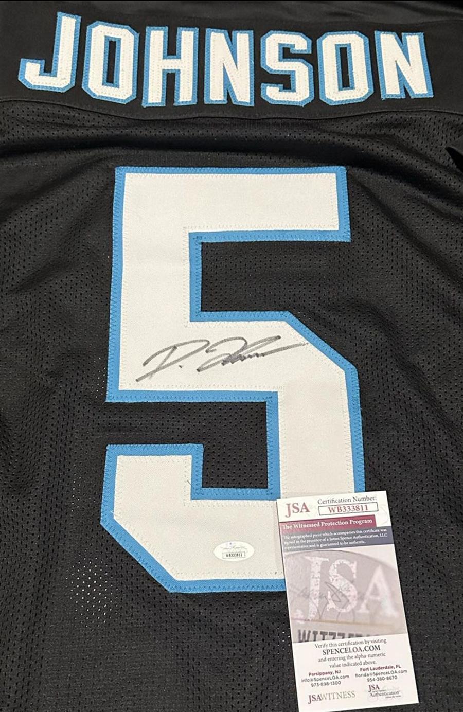 Diontae Johnson Carolina Panthers Autographed Custom Football Jersey coa