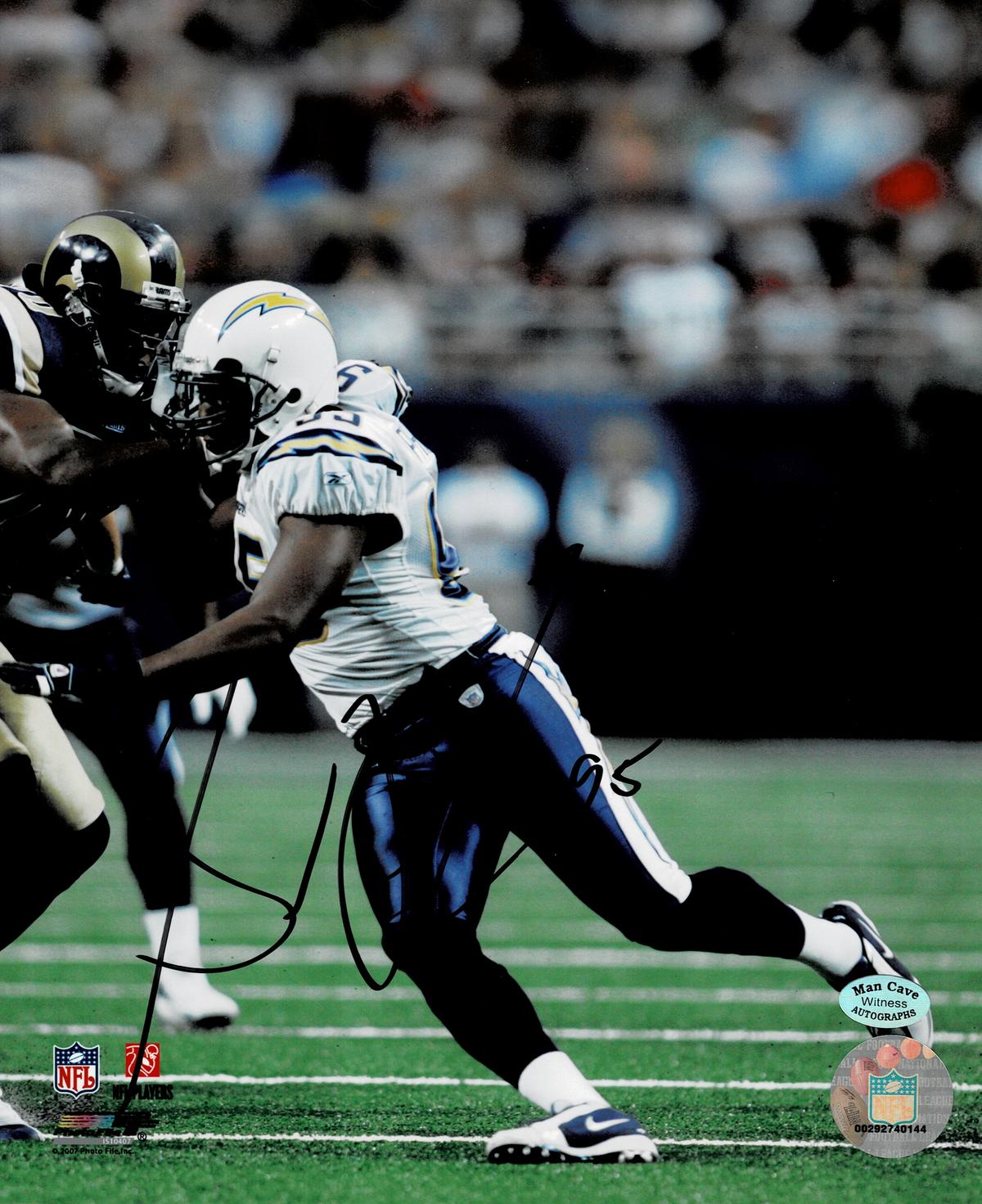 Shawn Phillips San Diego Chargers Autographed 8x10 Photo coa *3