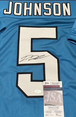 Diontae Johnson Carolina Panthers Autographed Custom Football Jersey coa