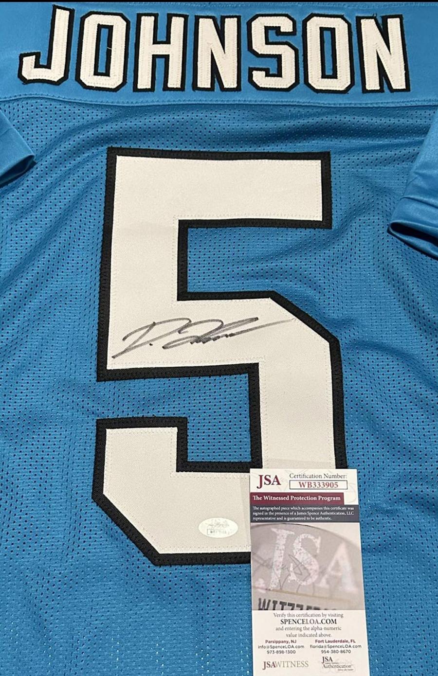 Diontae Johnson Carolina Panthers Autographed Custom Football Jersey coa