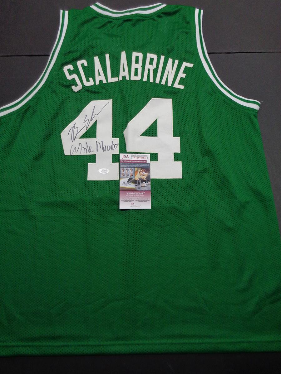 Brian Scalabrine Boston Celtics Autographed & Ins Custom Basketball Jersey coa