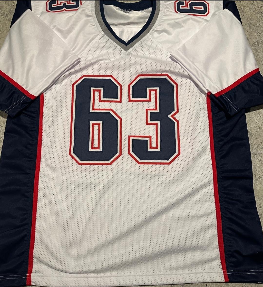 Joe Andruzzi New England Patriots Autographed Custom Football Jersey coa