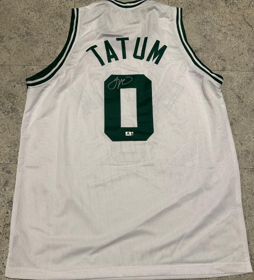 Jason Tatum Boston Celtics Autographed Custom Basketball Jersey coa