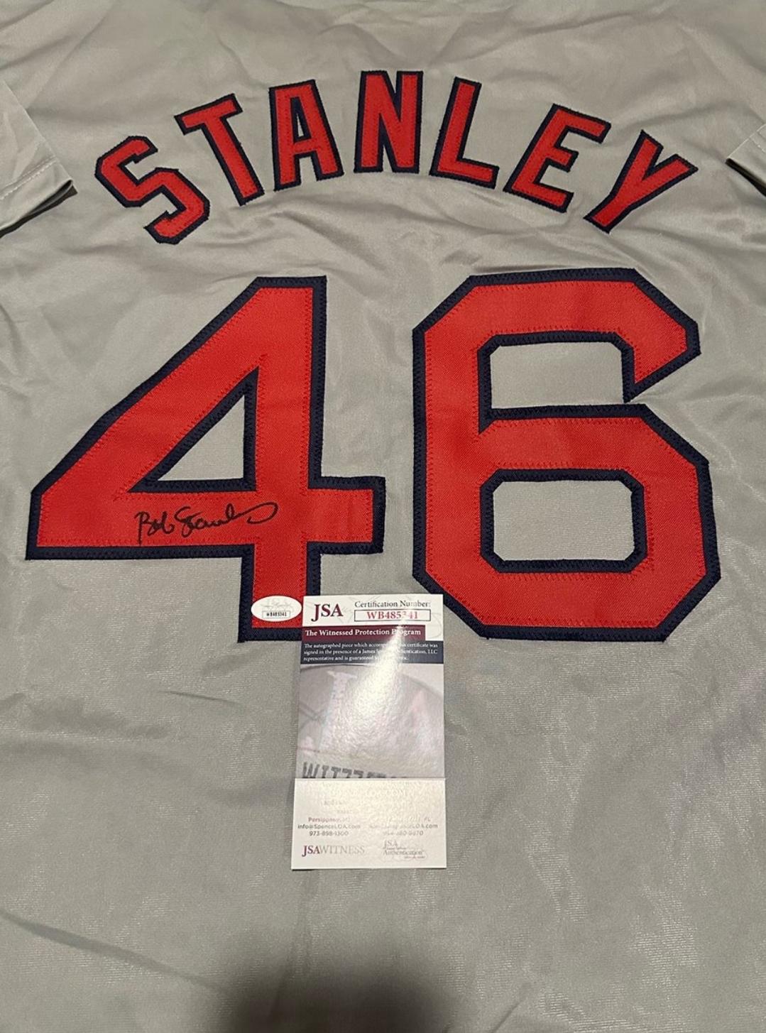 Bob Stanley Boston Red Sox Autographed Custom Baseball Style Jersey coa