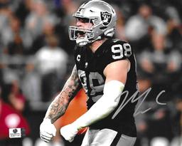 Maxx Crosby Las Vegas Raiders Autographed 8x10 Photo coa  *2