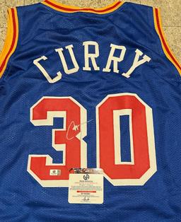 Stephen Curry Golden State Warriors Autographed Custom Basketball Jersey coa