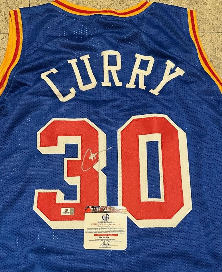 Stephen Curry Golden State Warriors Autographed Custom Basketball Jersey coa