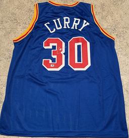 Stephen Curry Golden State Warriors Autographed Custom Basketball Jersey coa
