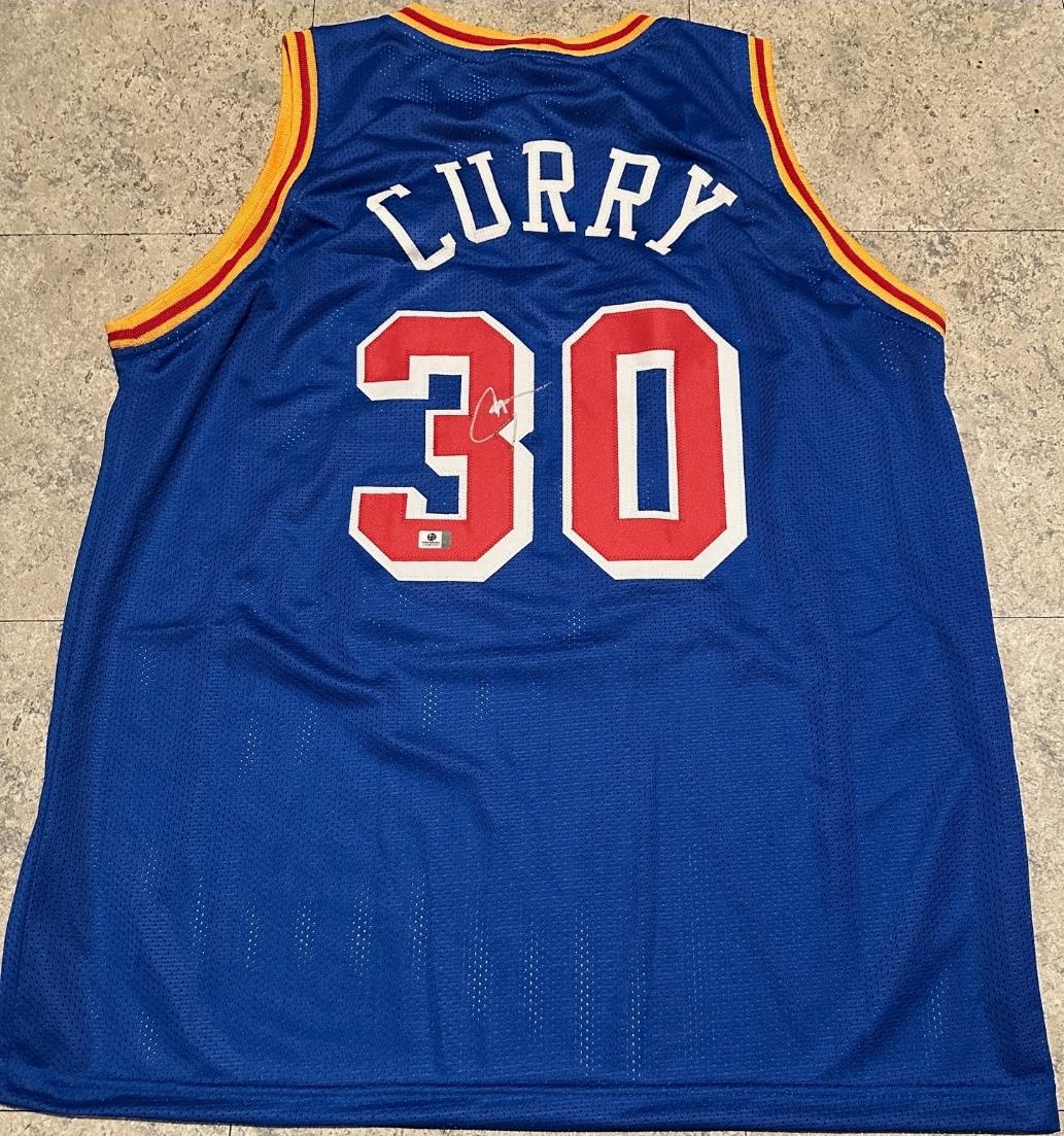 Stephen Curry Golden State Warriors Autographed Custom Basketball Jersey coa