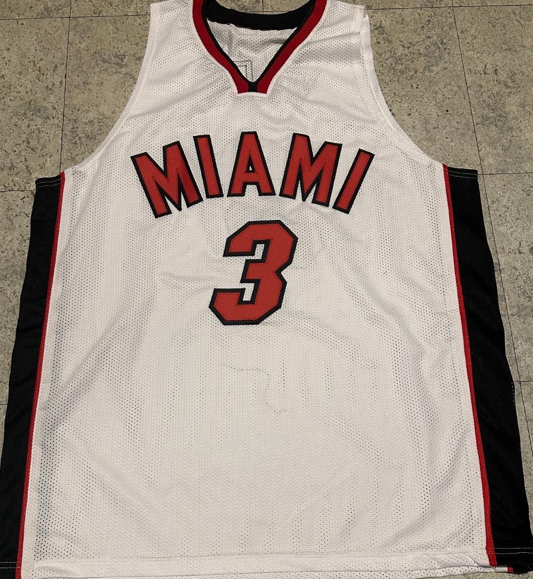Dwayne Wade Miami Heat Autographed Custom Basketball Jersey coa