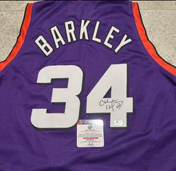 Charles Barkley Phoenix Suns Autographed Custom Basketball Jersey coa