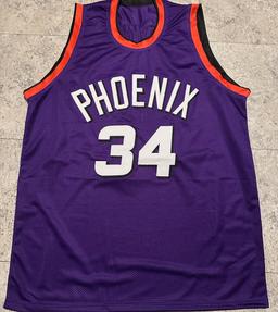 Charles Barkley Phoenix Suns Autographed Custom Basketball Jersey coa