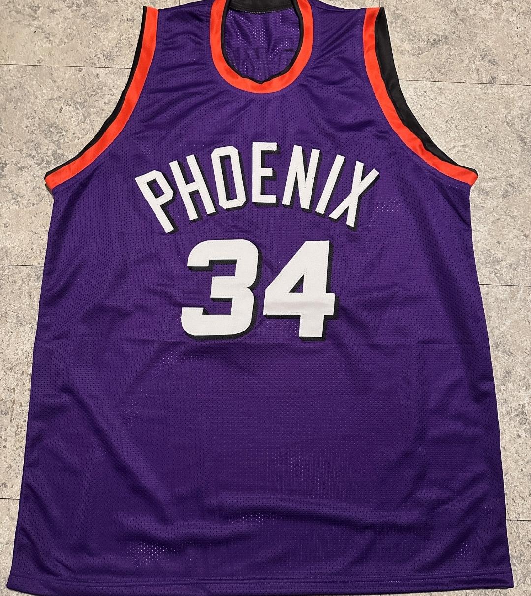 Charles Barkley Phoenix Suns Autographed Custom Basketball Jersey coa