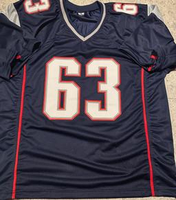 Joe Andruzzi New England Patriots Autographed Custom Football Jersey coa