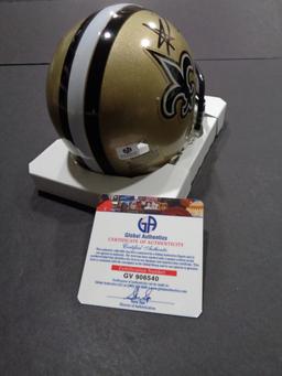 Alvin Kamara New Orleans Saints Autographed Riddell Mini-Helmet coa