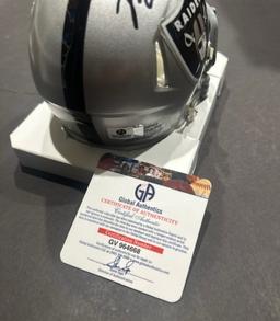 Maxx Crosby Las Vegas Raiders Autographed Riddell Mini-Helmet coa