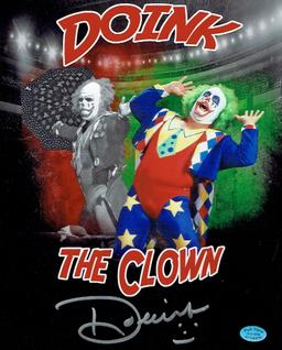 Doink the Clown (John Maloof) WWF/WWE Autographed 8x10 Photo coa