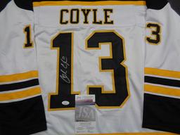 Charlie Coyle Boston Bruins Autographed Custom Hockey Jersey coa