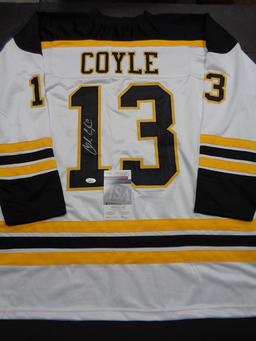 Charlie Coyle Boston Bruins Autographed Custom Hockey Jersey coa