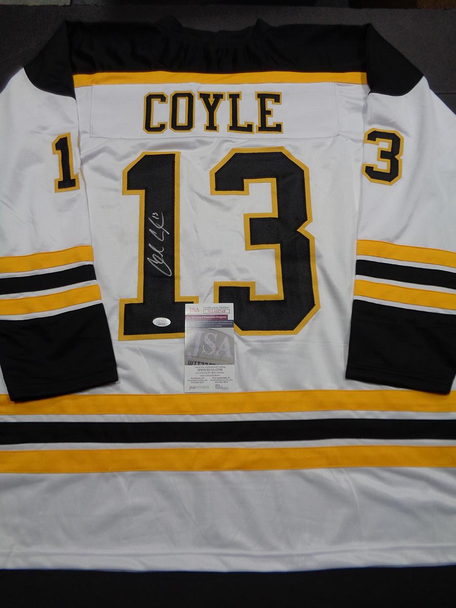 Charlie Coyle Boston Bruins Autographed Custom Hockey Jersey coa