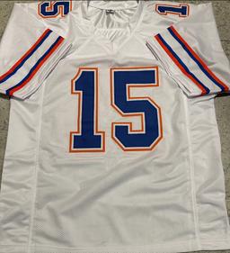 Tim Tebow Florida Gators Autographed Custom Football Jersey coa