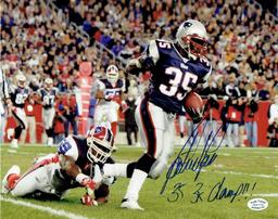 Patrick Pass New England Patriots Autographed & Insc 8x10 Photo coa