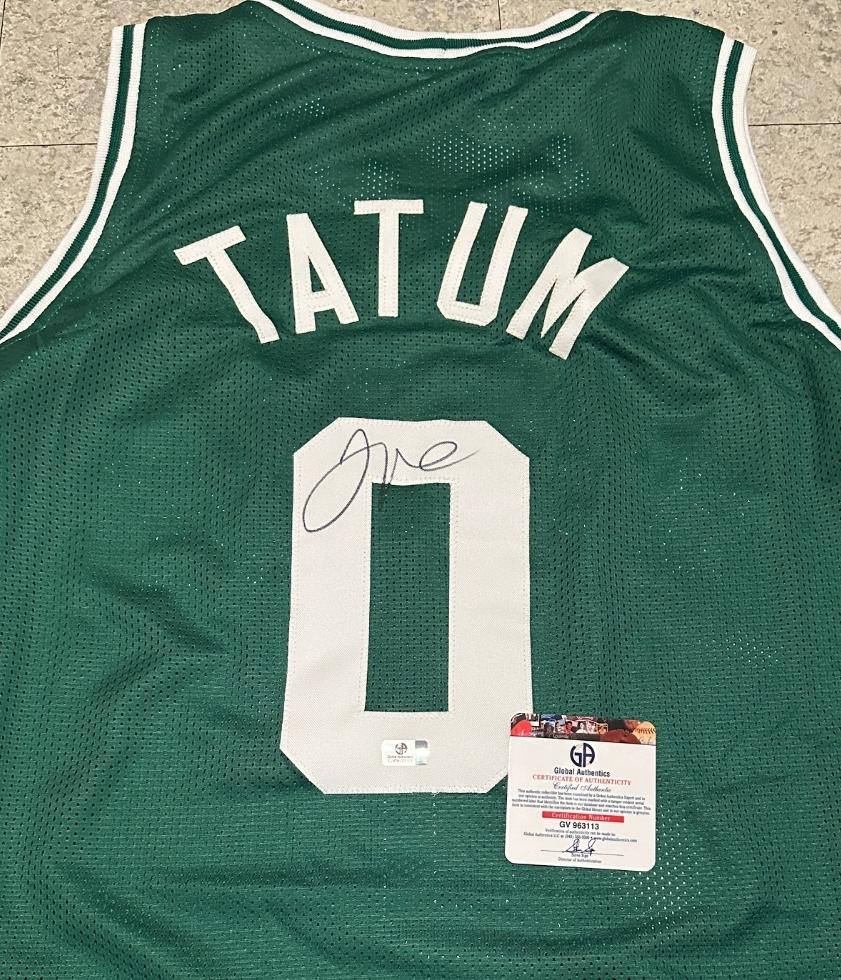 Jason Tatum Boston Celtics Autographed Custom Basketball Jersey coa