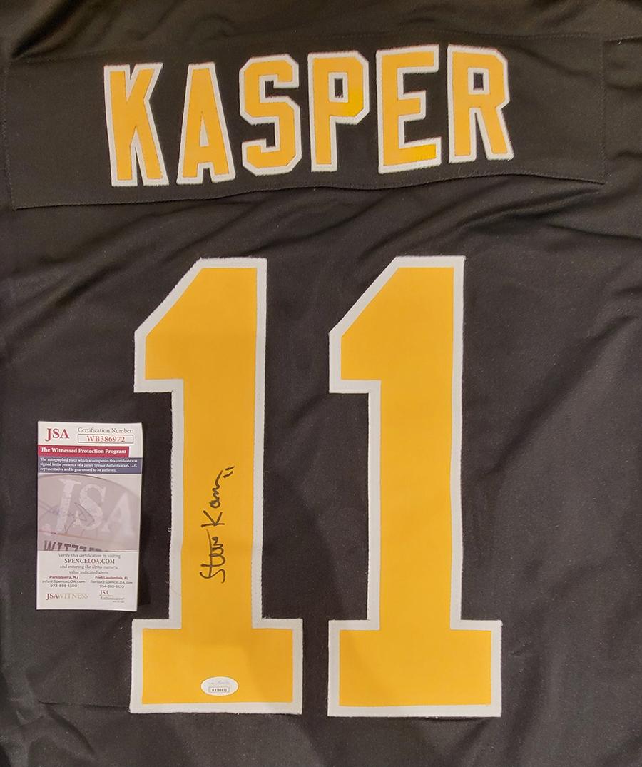 Steve Kasper Boston Bruins Autographed Custom Hockey Jersey coa