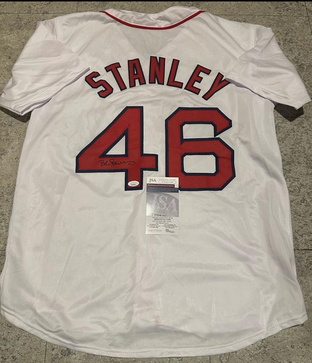 Bob Stanley Boston Red Sox Autographed Custom Baseball Style Jersey coa