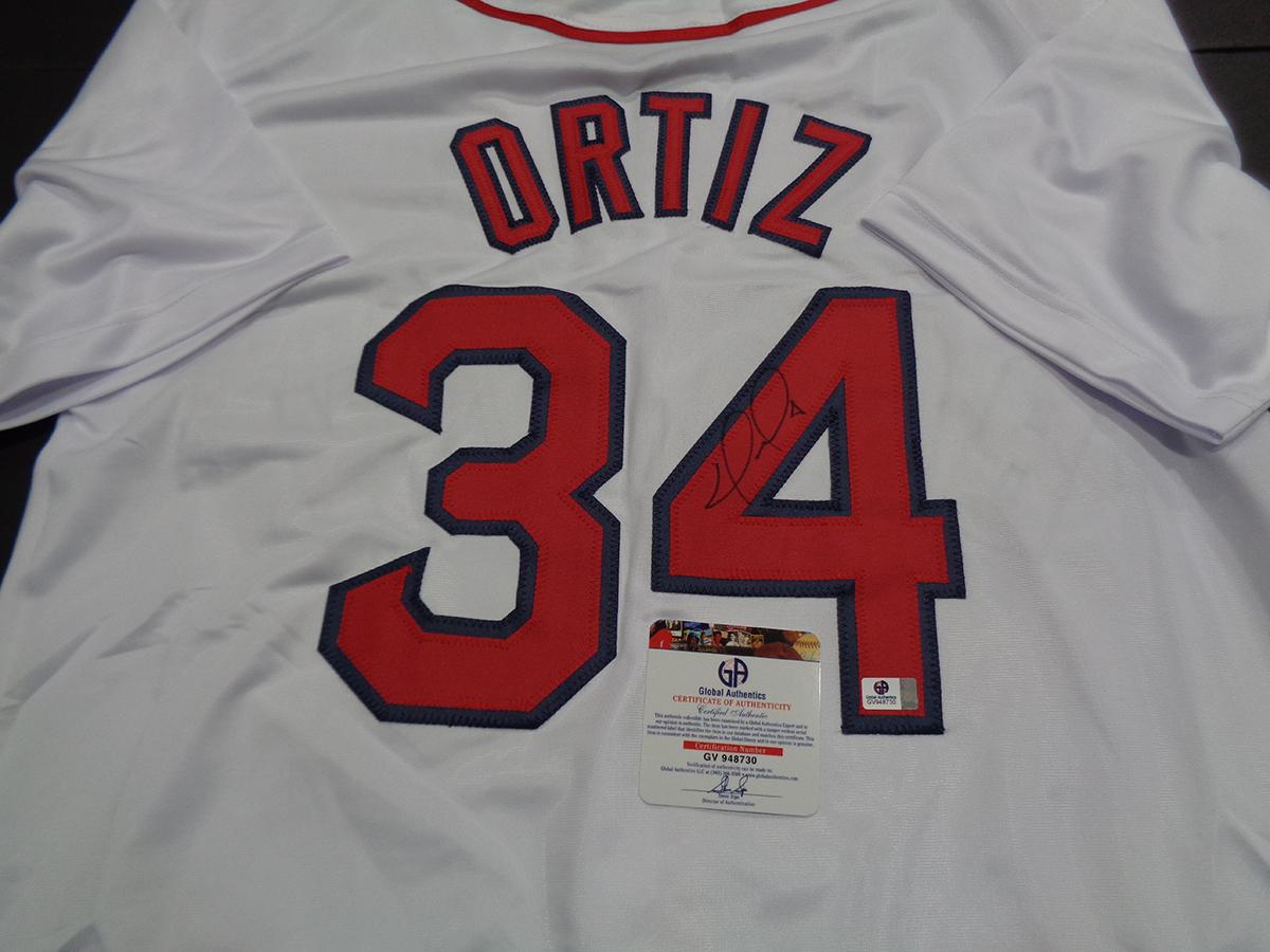 David Ortiz Boston Red Sox Autographed Custom Baseball Jersey coa