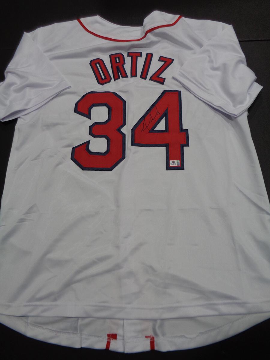 David Ortiz Boston Red Sox Autographed Custom Baseball Jersey coa