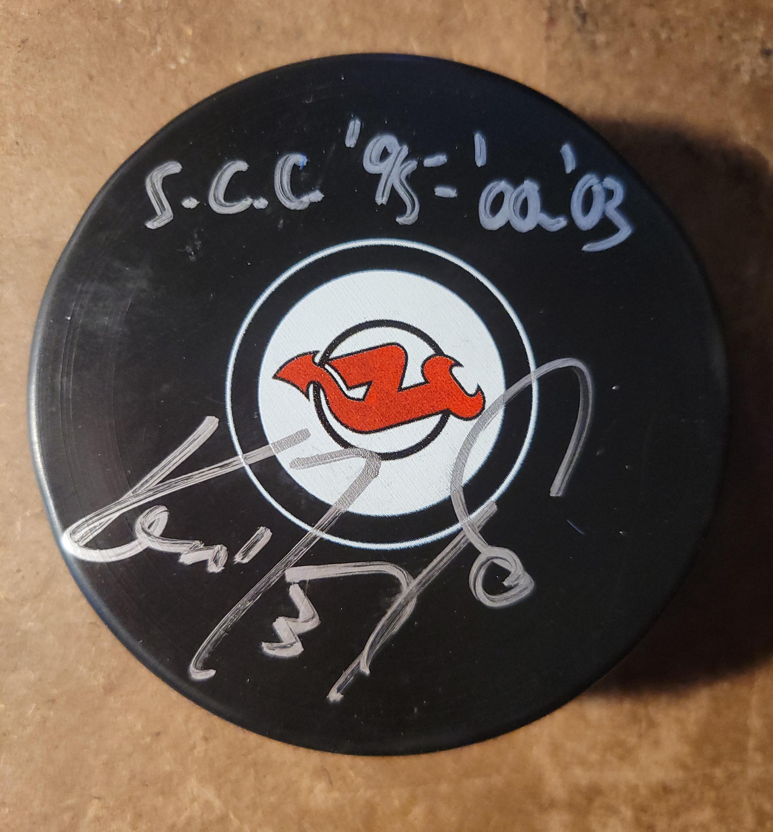 Ken Daneyko New Jersey Devils Autographed & Insc Hockey Puck Hologram