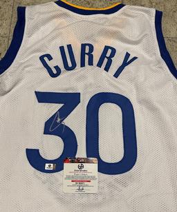 Stephen Curry Golden State Warriors Autographed Custom Basketball Jersey coa