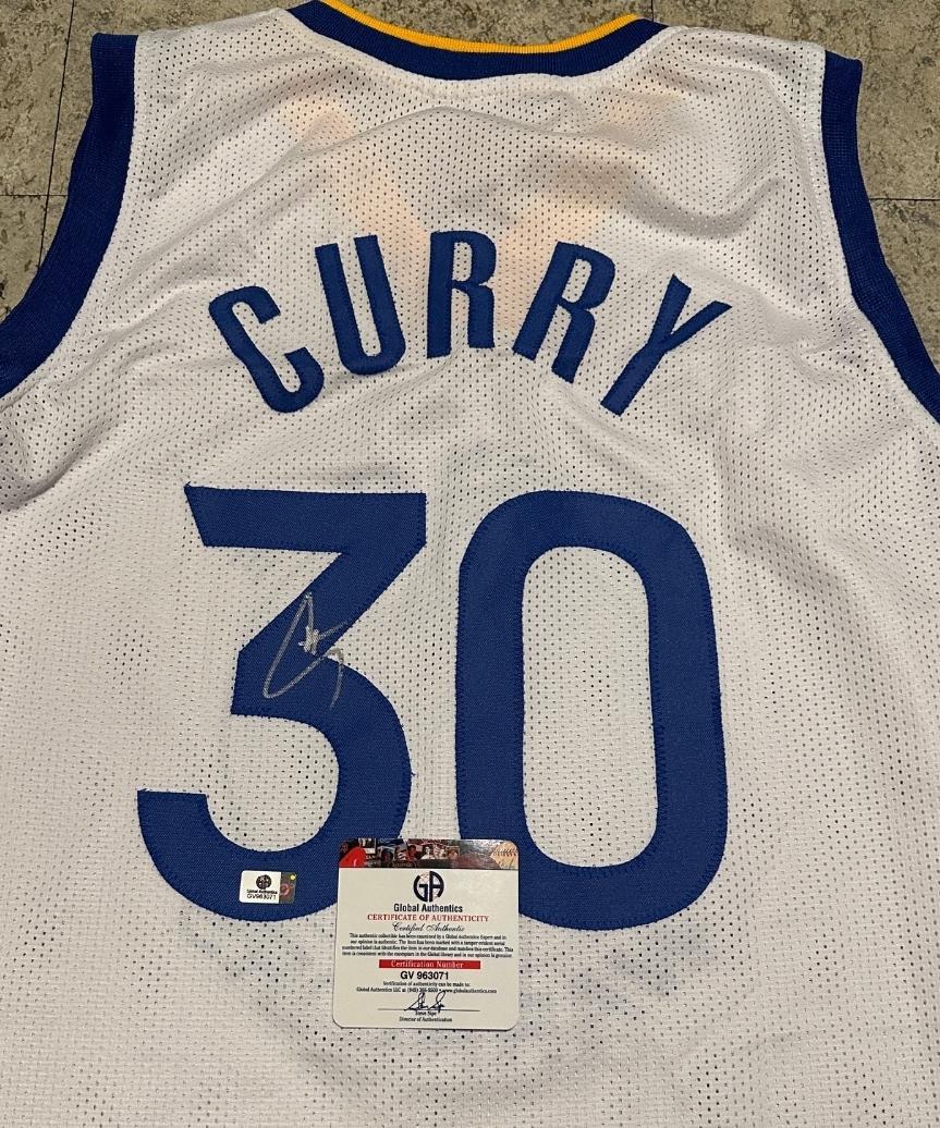 Stephen Curry Golden State Warriors Autographed Custom Basketball Jersey coa