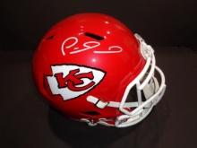 Patrick Mahomes Kansas City Chiefs Autographed Riddell Replica Full Size Helmet coa