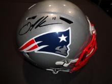 Julian Edelman New England Patriots Autographed Riddell Replica Full Size Helmet coa