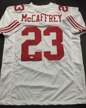 Christian McCaffery San Francisco 49ers Autographed Custom Football Jersey coa