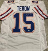 Tim Tebow Florida Gators Autographed Custom Football Jersey coa