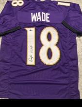 Dayton Wade Baltimore Ravens Autographed Custom Football Jersey Hologram