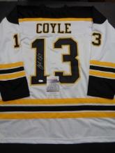 Charlie Coyle Boston Bruins Autographed Custom Hockey Jersey coa